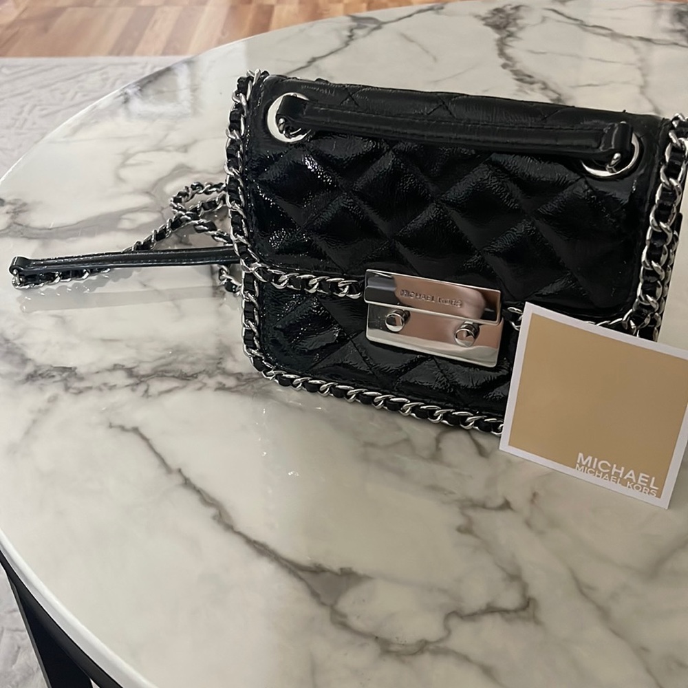 Black Quilted Michael Kors Small Sloan Crossbody